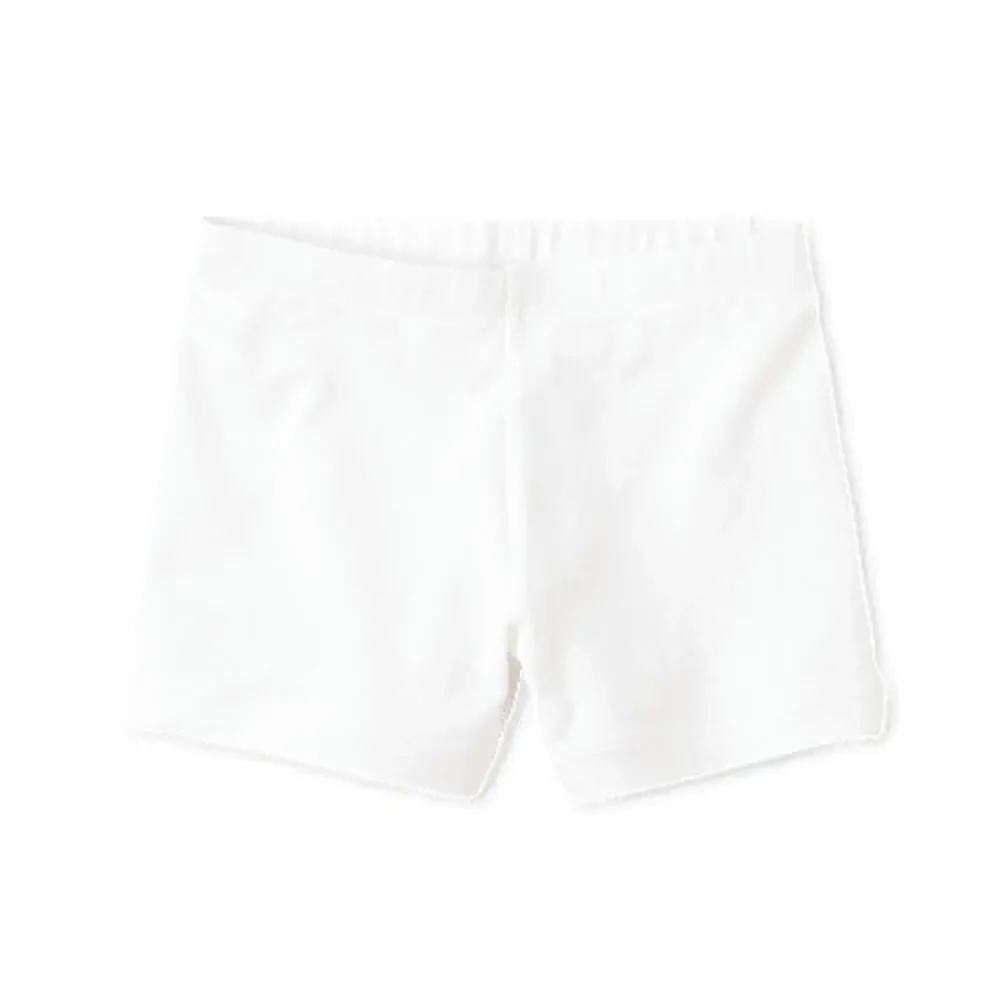 The Children's Place Girls White Bike Athletic Stretch Shorts Youth Large 10/12